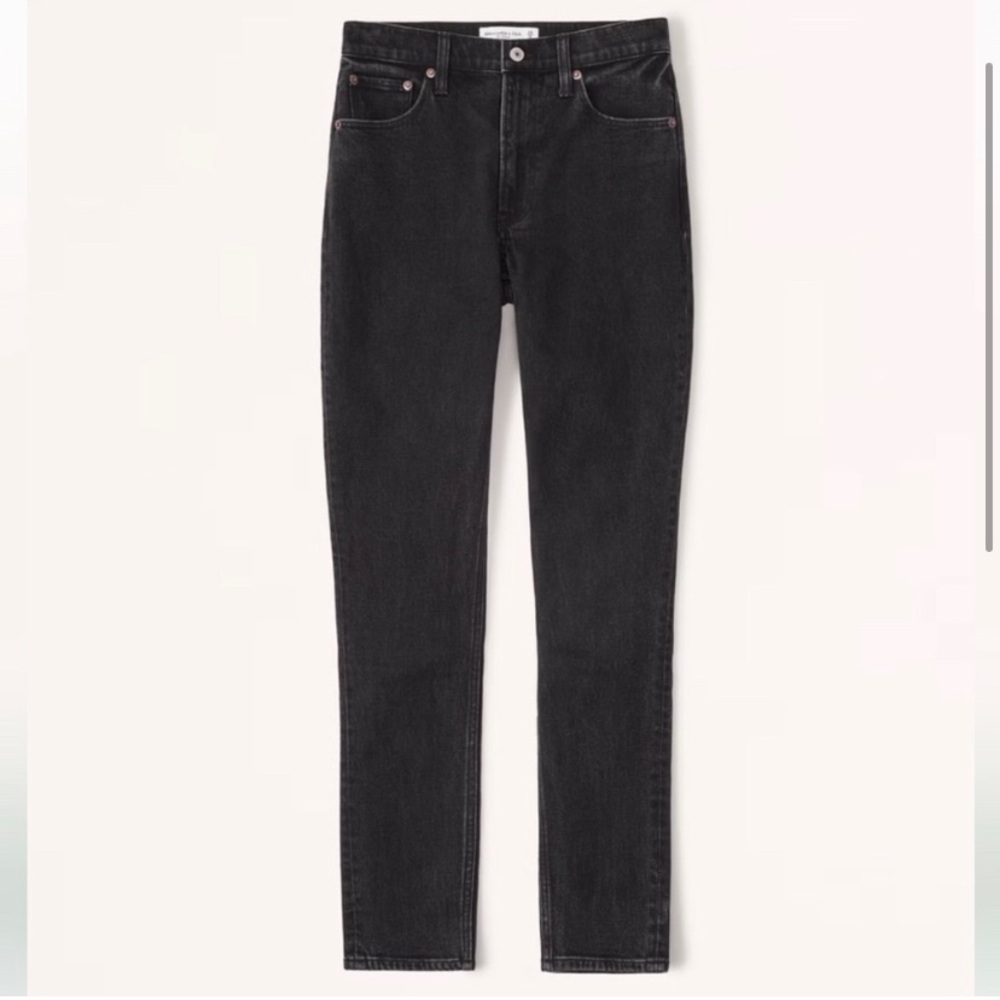 Abercrombie and Fitch The Skinny High Rise Jean Black 29 8 Long